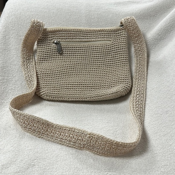 NWOT The Sak Hand Crocheted Cross body CREAM Bag - Picture 1 of 7